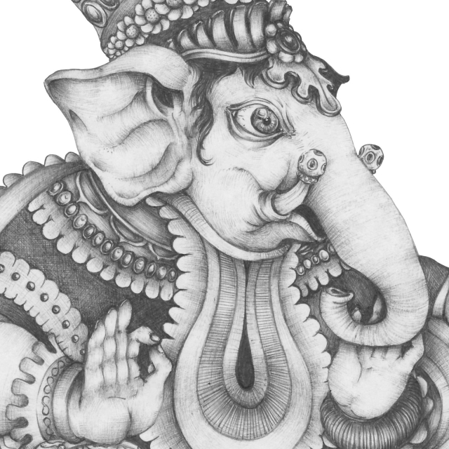 Particolare preso da Ganesha di Giorgio Zocca.