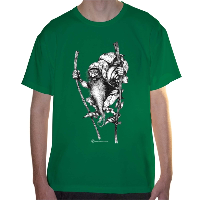 T-shirt uomo colore kelly-green rappresentante Fante di quadri di Giorgio Zocca.