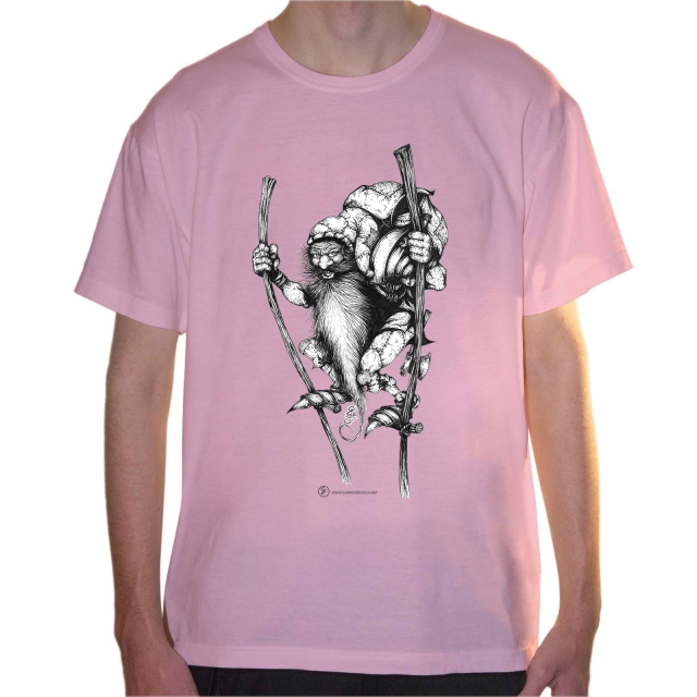 T-shirt uomo colore pale-pink rappresentante Fante di quadri di Giorgio Zocca.
