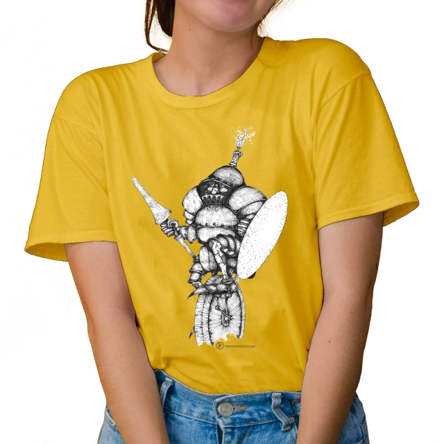 T-shirt donna colore yellow rappresentante Carta di quadri di Giorgio Zocca.