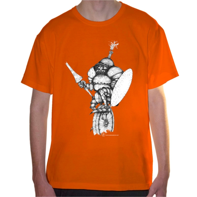 T-shirt uomo colore orange rappresentante Carta di quadri di Giorgio Zocca.
