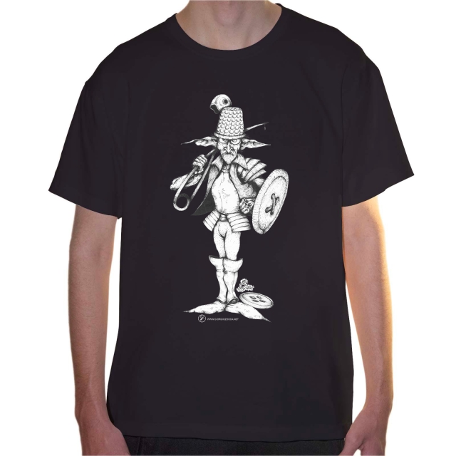 T-shirt uomo colore dark-grey rappresentante Agaricus di Giorgio Zocca.