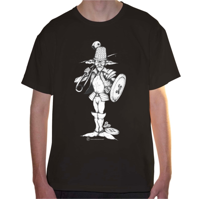 T-shirt uomo colore dark-kakhi rappresentante Agaricus di Giorgio Zocca.