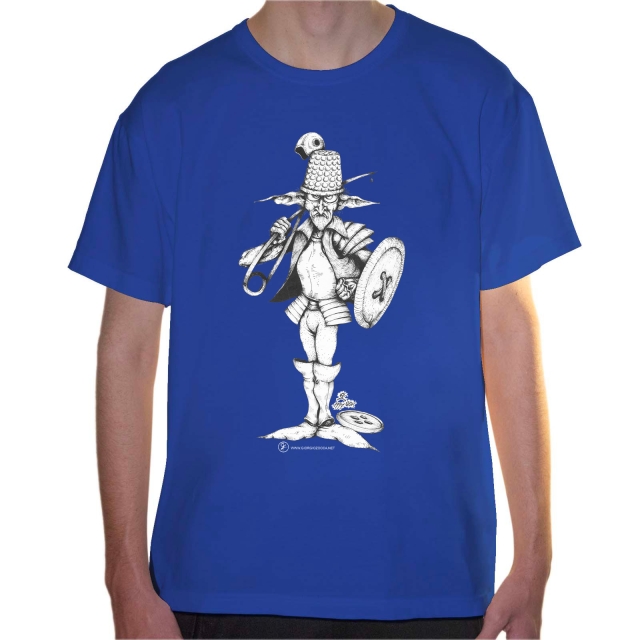 T-shirt uomo colore light-royal-blue rappresentante Agaricus di Giorgio Zocca.