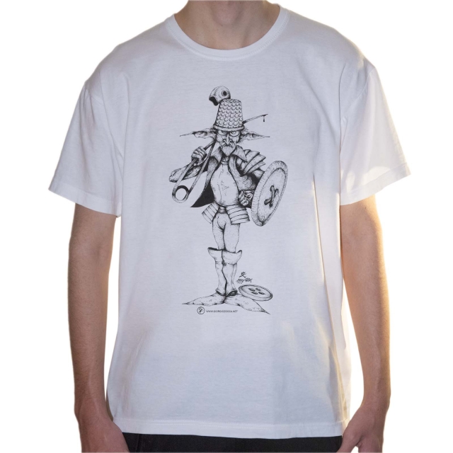 T-shirt uomo colore white rappresentante Agaricus di Giorgio Zocca.