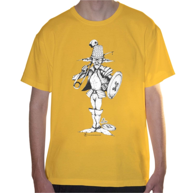 T-shirt uomo colore yellow rappresentante Agaricus di Giorgio Zocca.