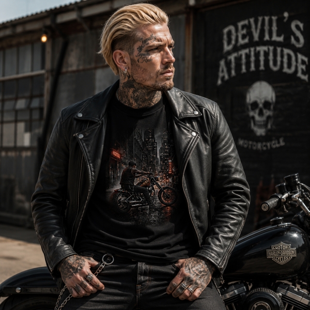 T-shirt Night Bobber City unisex
