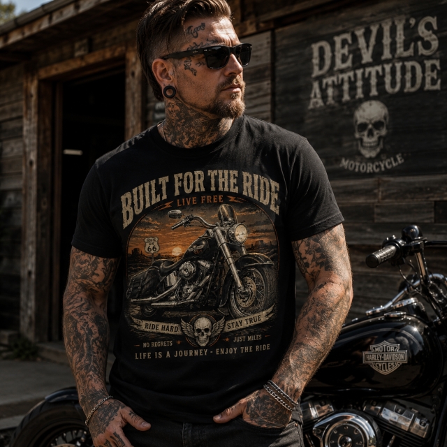 T-shirt Built for the Ride unisex
