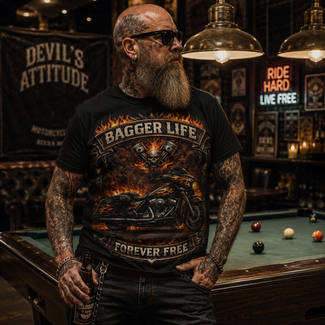 T-shirt Bagger Life Forever Free unisex