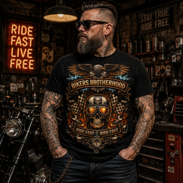 T-shirt Bikers Brotherhood unisex